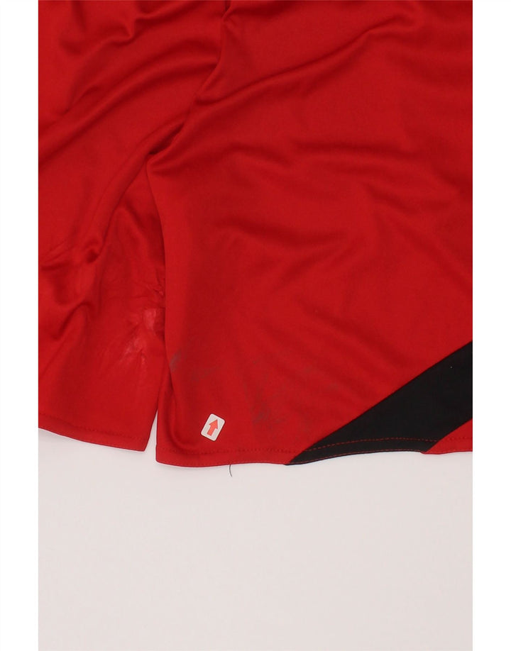 Shorts esportivos Adidas Boys Climalite 9-10 anos médio vermelho colorblock