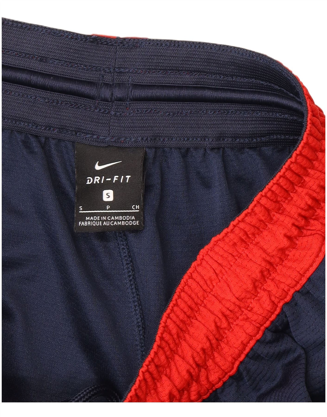 Shorts esportivos masculinos Nike Dri Fit pequenos em poliéster azul marinho