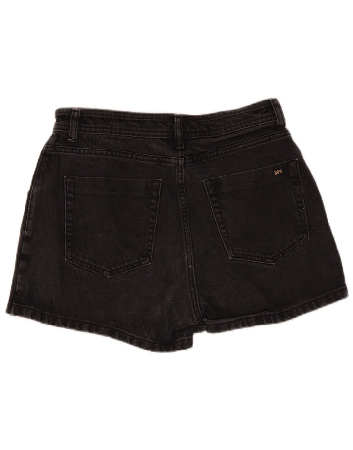 Zara Shorts jeans feminino médio W28 algodão preto