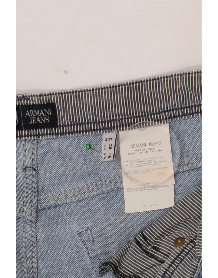 ARMANI Calça jeans feminina slim W30 L35 algodão azul