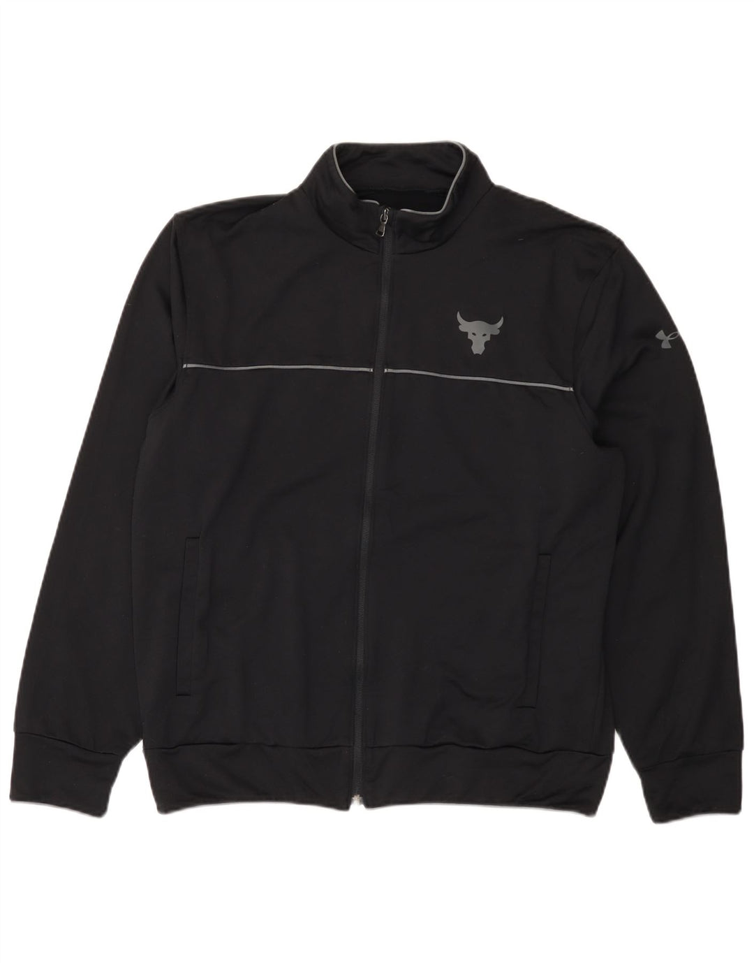 Under Armour masculino solto solto ajuste agasalho jaqueta grande preta