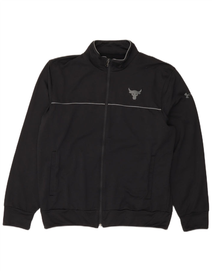 Under Armour masculino solto solto ajuste agasalho jaqueta grande preta