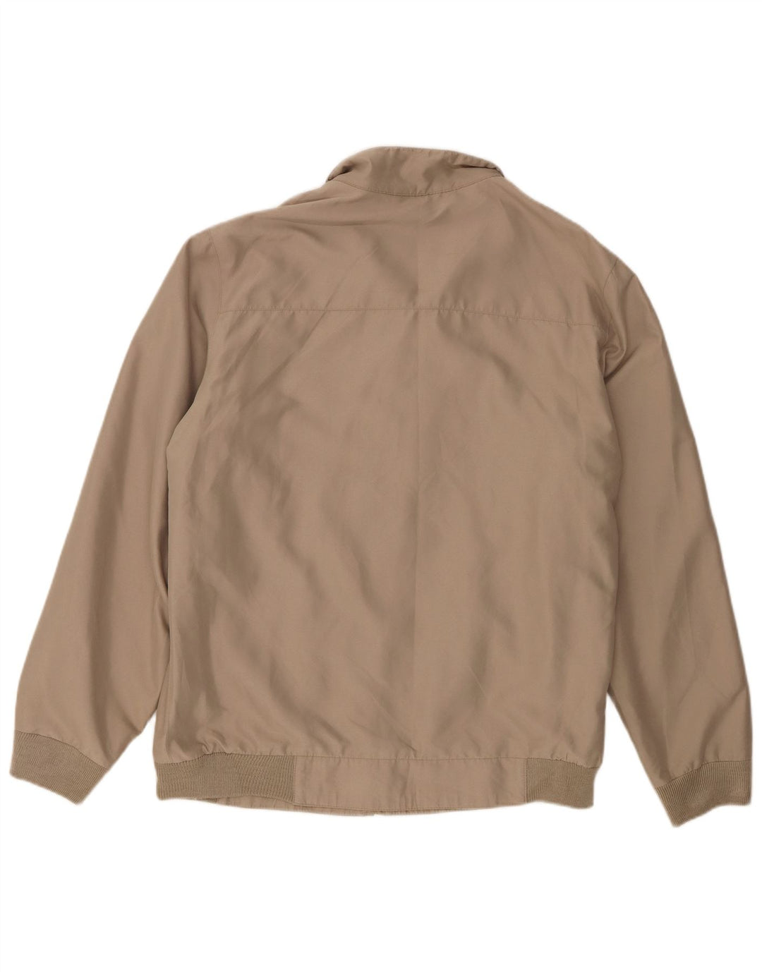 Jaqueta bomber masculina vintage UK 40 poliéster bege grande