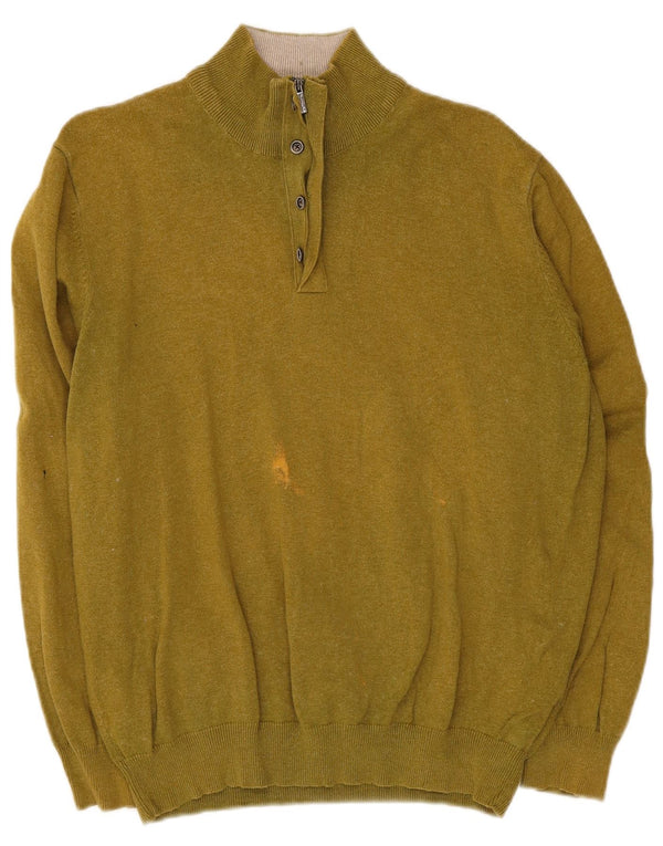 Suéter masculino Massimo Dutti com gola redonda e algodão verde XL