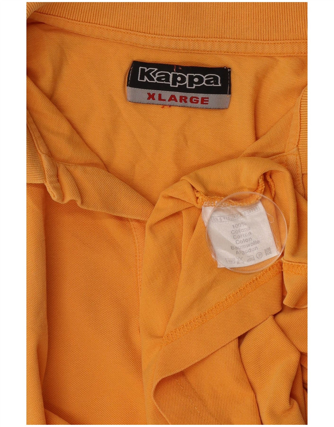 Camisa polo masculina KAPPA XL laranja algodão