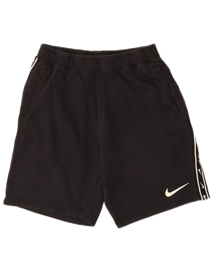 Shorts esportivos gráficos masculinos Nike médio algodão preto
