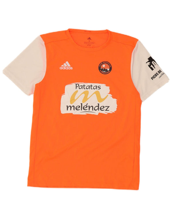 Adidas Mens Club Deportivo Parquesol Graphic T-Shirt Top Pequeno Laranja
