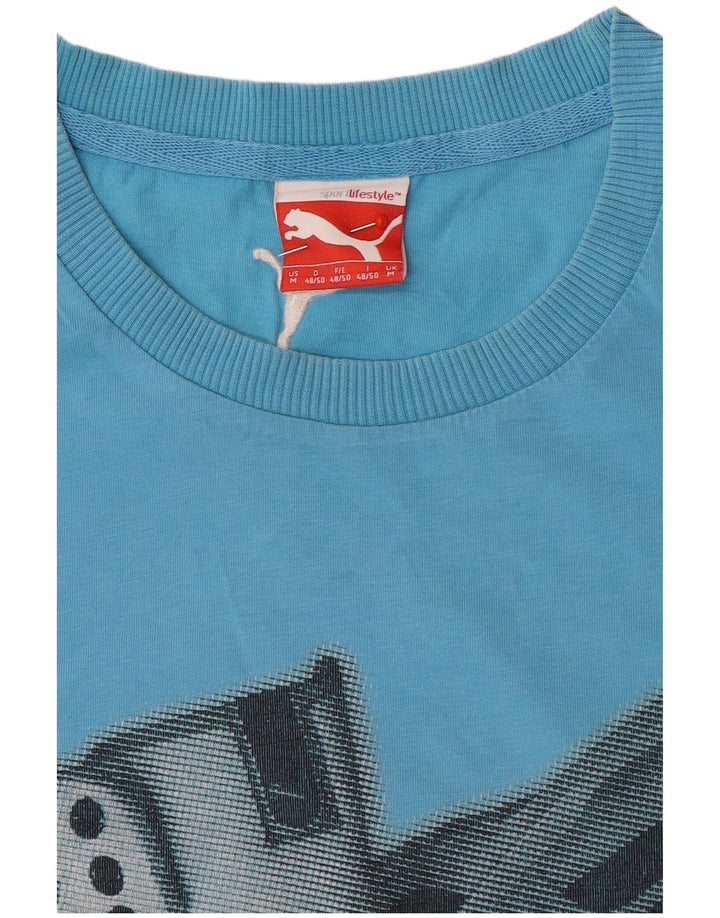 Puma Camiseta Masculina Graphic Top Azul Médio