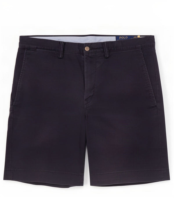 Polo Ralph Lauren Mens Chino Shorts Médio W32 Azul Marinho Algodão