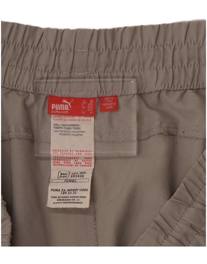 Shorts esportivos masculinos Puma XL cinza colorblock poliéster