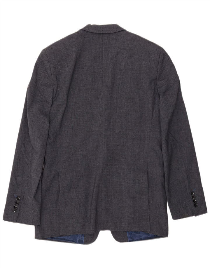 Jaqueta blazer masculina de 1 botão Marks & Spencer Reino Unido 38 lã azul médio