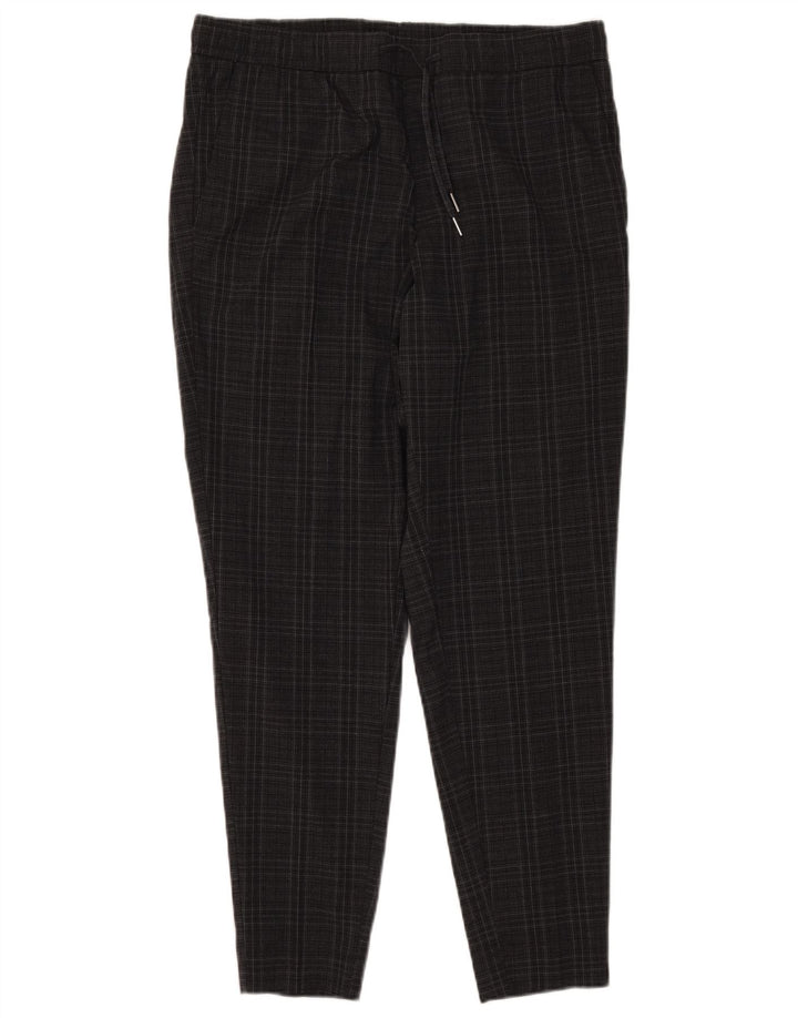 Calça Chino Masculina Jack & Jones Slim Grande Poliéster Xadrez Cinza