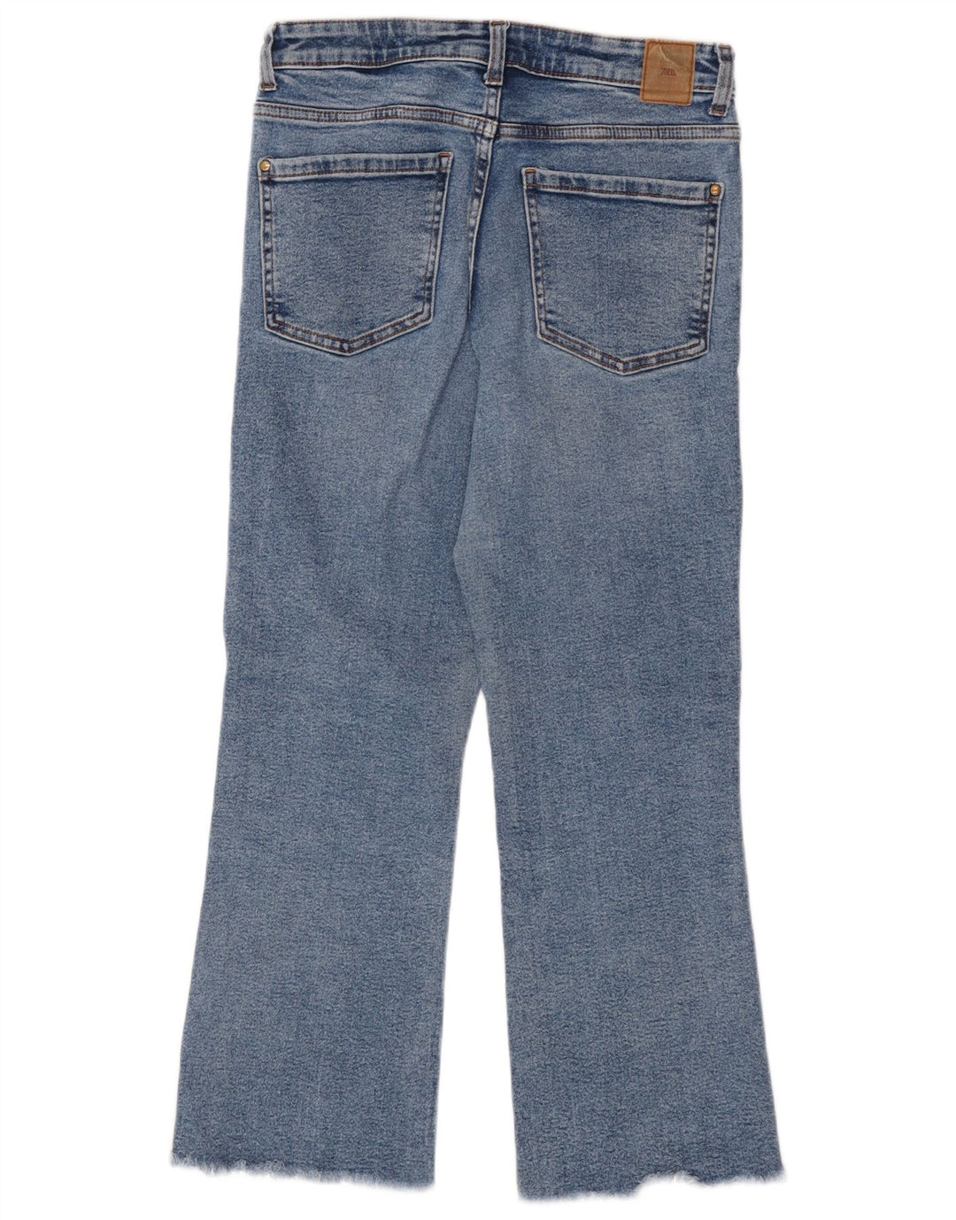 Zara Jeans Bootcut Feminino EU 38 Pequeno W28 L25 Azul Algodão