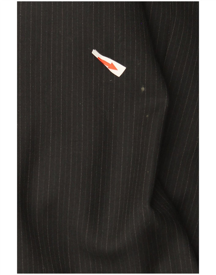 Jaqueta blazer masculina Dockers com 2 botões IT 50 grande lã preta listrada