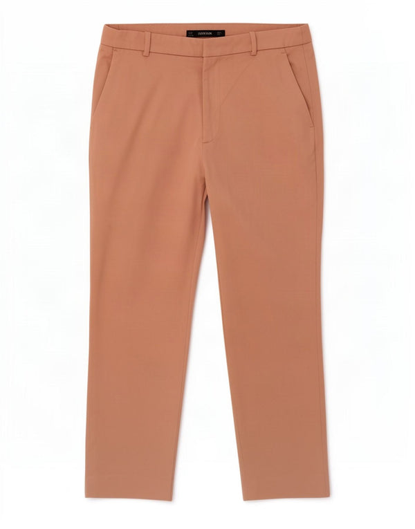 Calças cortadas femininas Zara EU 40 médio W30 L24 rosa