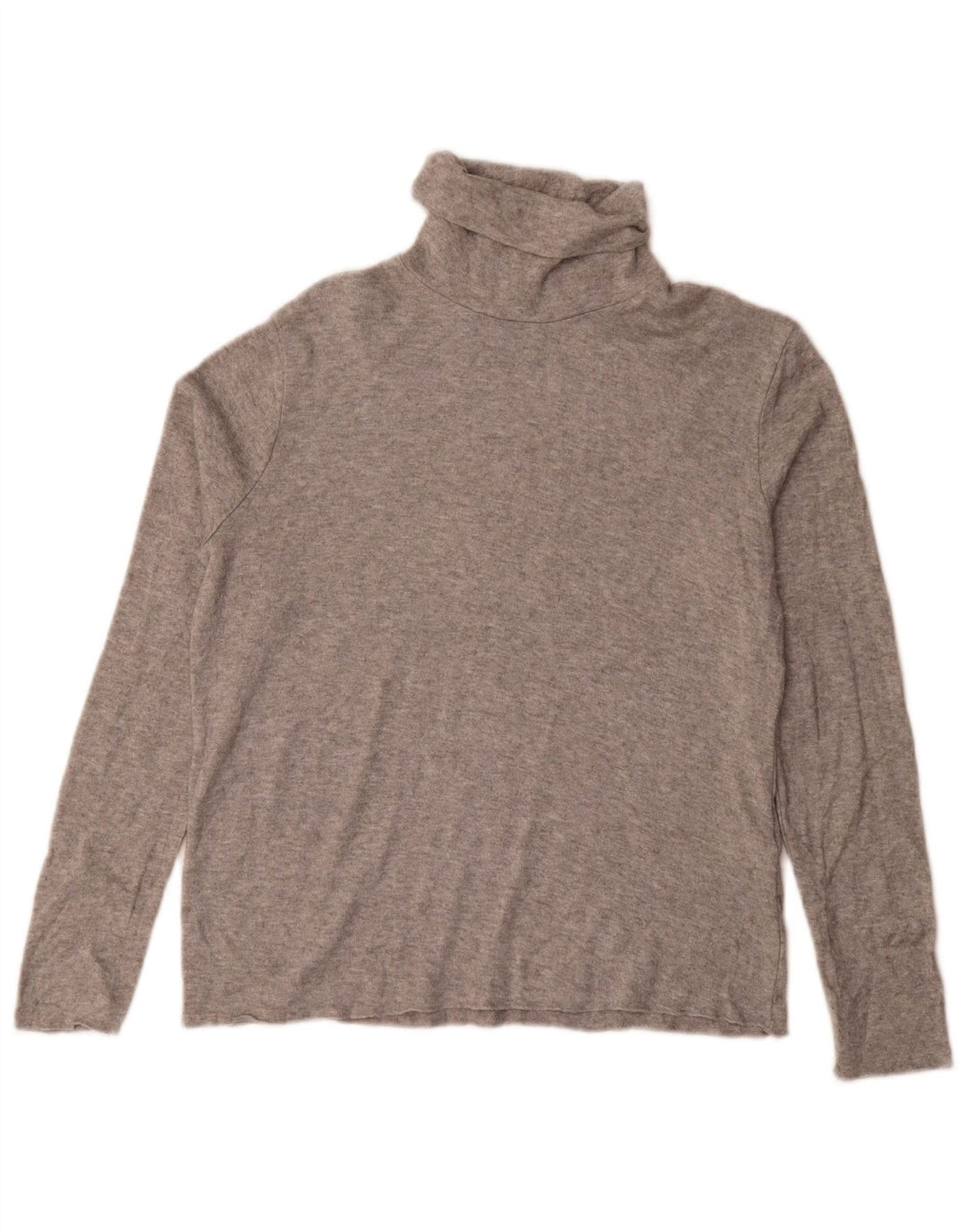 Zara Suéter feminino com gola redonda e gola redonda, Reino Unido 16, grande, cinza