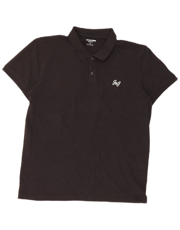 Camisa polo masculina Jack & Jones XL algodão preto