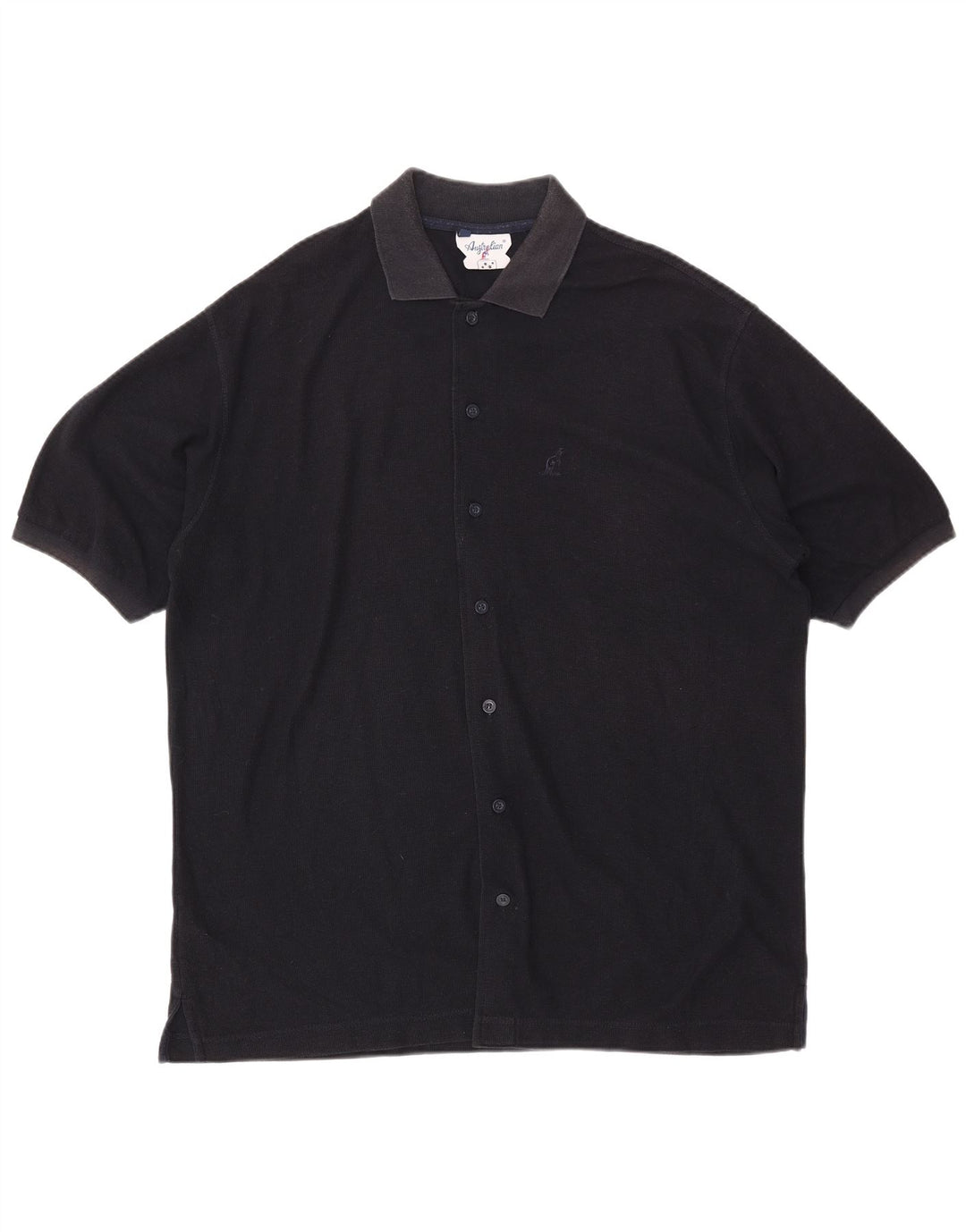 Camisa masculina de manga curta AUSTRALIAN L'ALPINA IT 54 XL azul marinho algodão