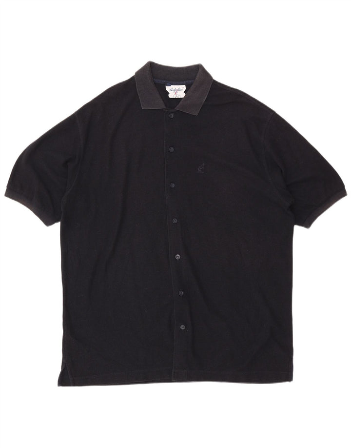 Camisa masculina de manga curta AUSTRALIAN L'ALPINA IT 54 XL azul marinho algodão