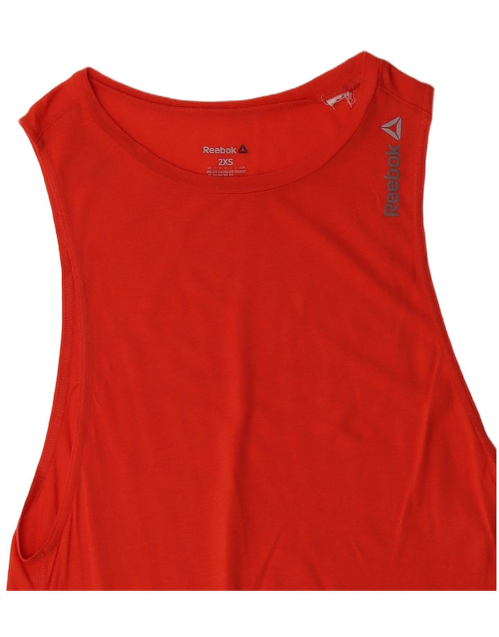 Top de colete gráfico feminino REEBOK UK 0/2 2XS laranja
