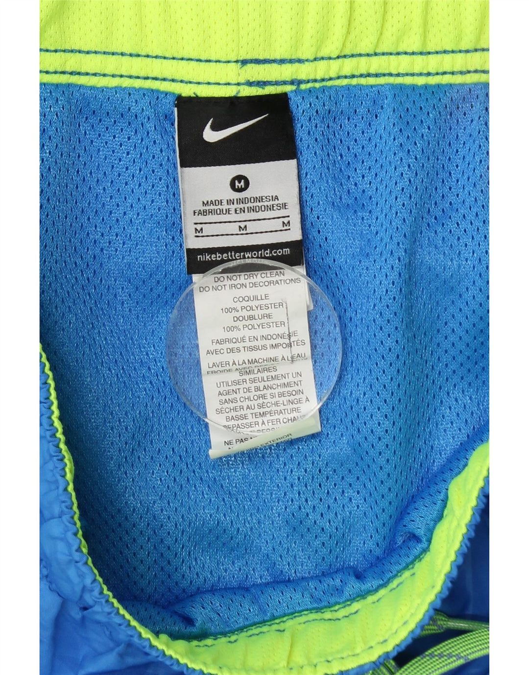 Nike Mens Sport Shorts Médio Azul Geométrico Poliéster