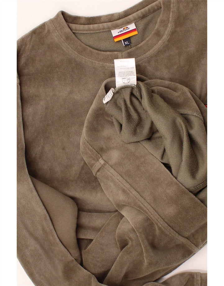 ELLESSE Womens Sweatshirt Jumper UK 18 XL Green Cotton Vintage Ellesse and Second-Hand Ellesse from Messina Hembry 