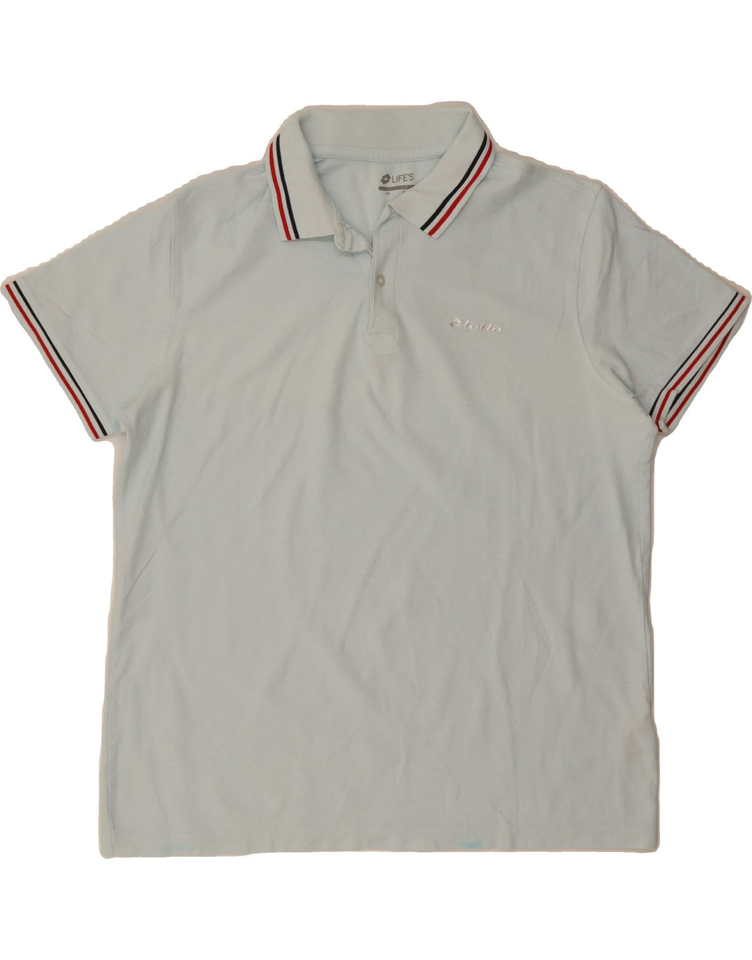 LOTTO Mens Polo Shirt XL Blue Cotton Vintage Lotto and Second-Hand Lotto from Messina Hembry 