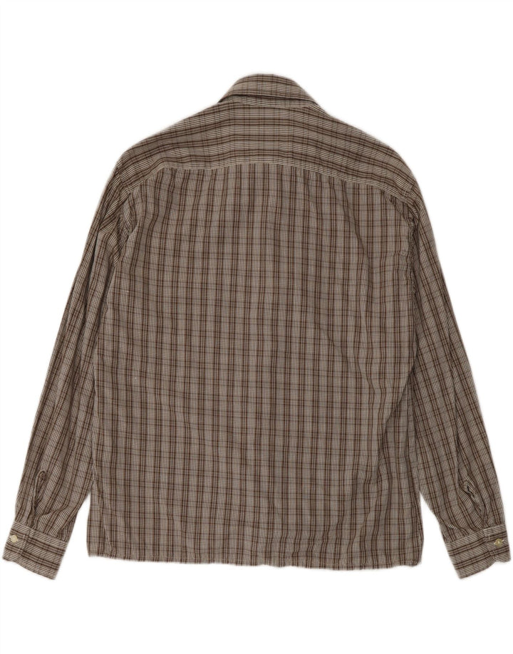 BENETTON Womens Shirt IT 44 Medium Brown Check Cotton Vintage Benetton and Second-Hand Benetton from Messina Hembry 