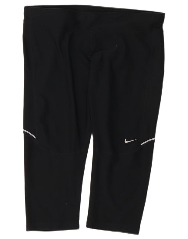 Bermuda esportiva Nike Dri Fit feminina UK 16 grande preta