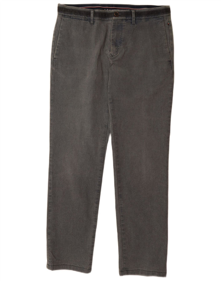 Calça Chino Masculina TOMMY HILFIGER Flex Straight W33 L31 Algodão Cinza