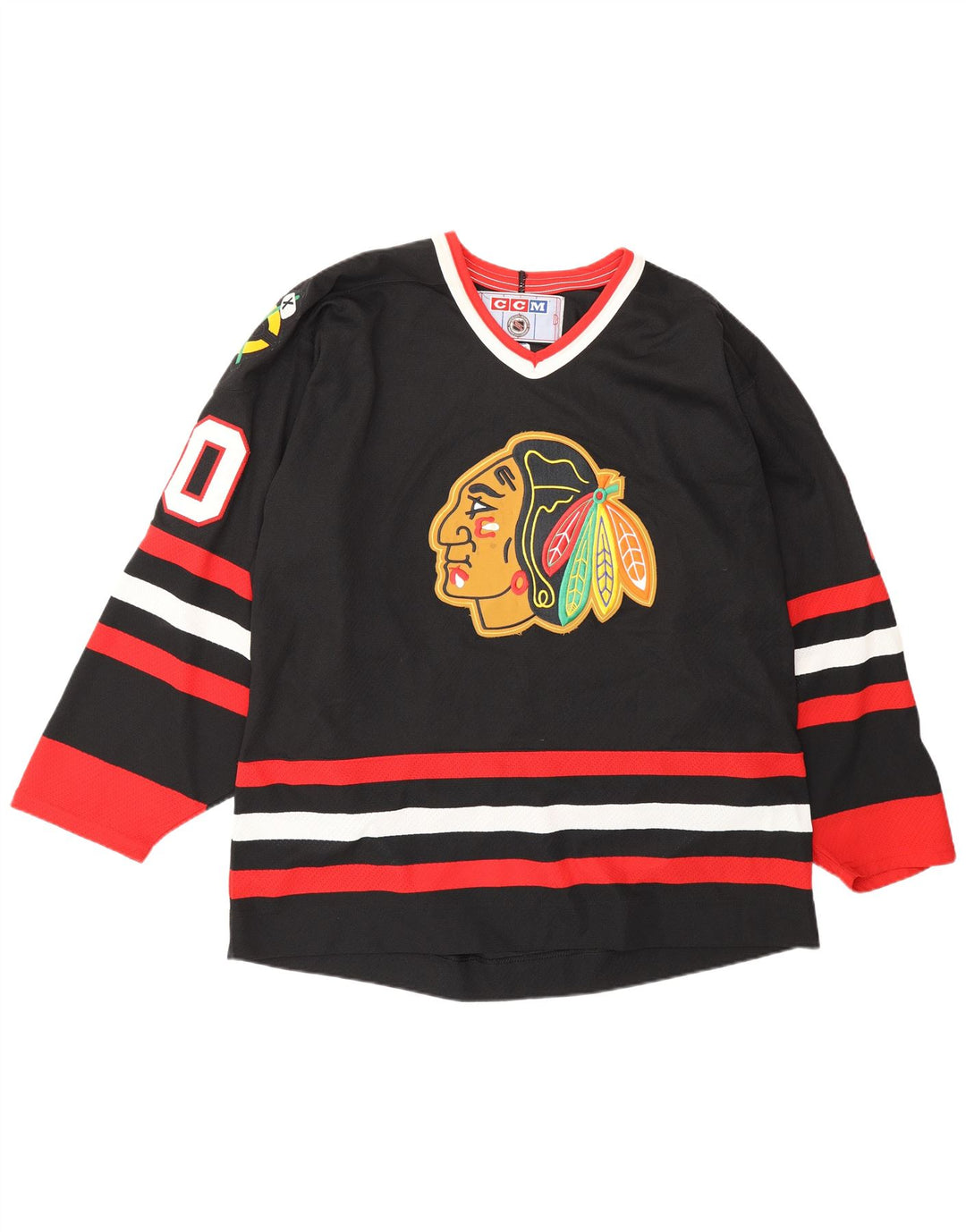 CCM NHL Masculino Chicago Blachawks Tonny Amonte 10 Jersey Top Grande Preto