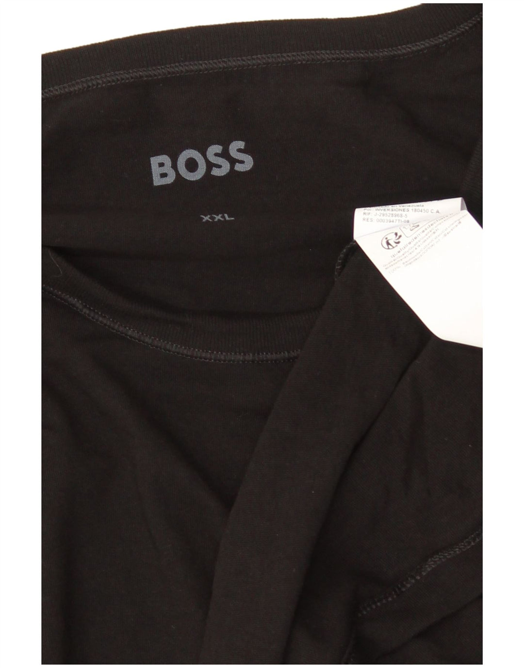 HUGO BOSS Top masculino de manga comprida 2XL algodão preto
