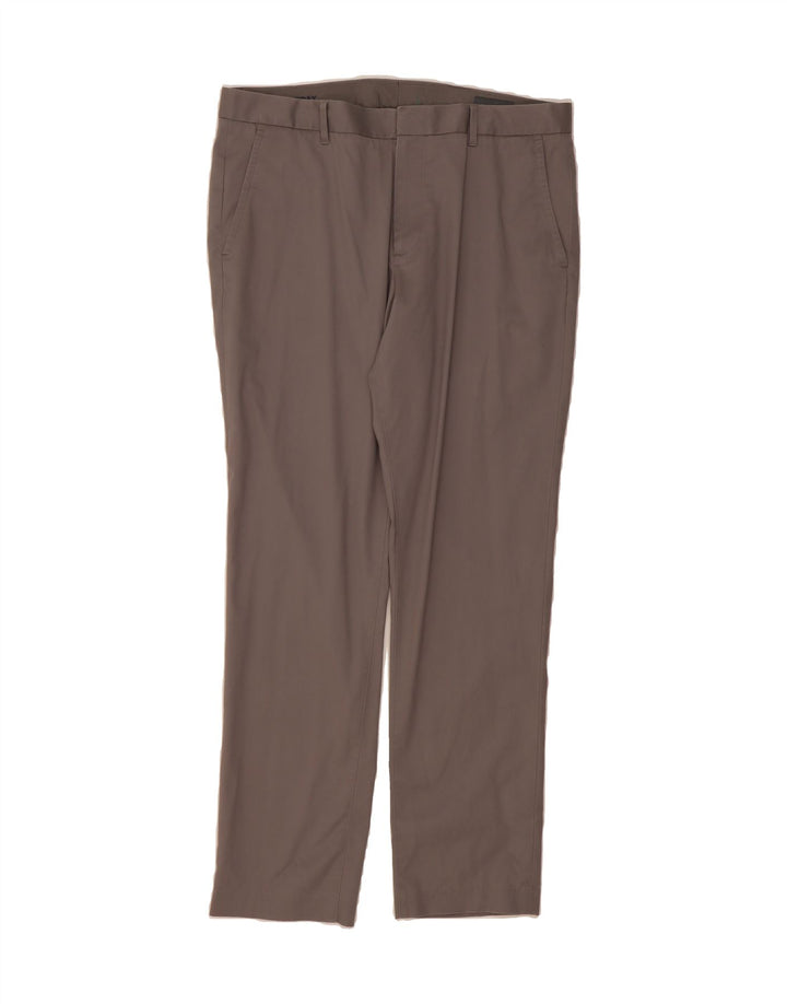 BONOBOS Mens Straight Chino Trousers W36 L32 Grey Cotton Vintage BONOBOS and Second-Hand BONOBOS from Messina Hembry 