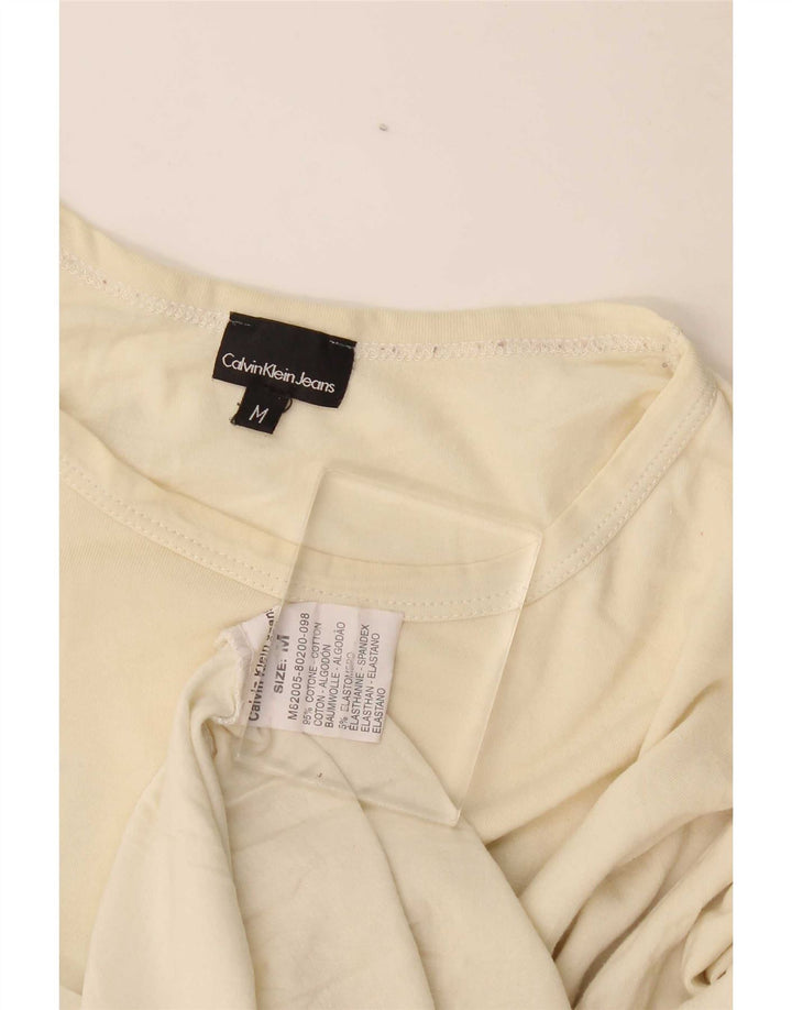 Calvin Klein Jeans Masculino Top gráfico manga comprida algodão bege médio