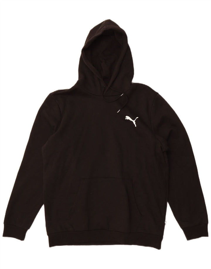 Puma Mens Hoodie Jumper Grande Algodão Preto