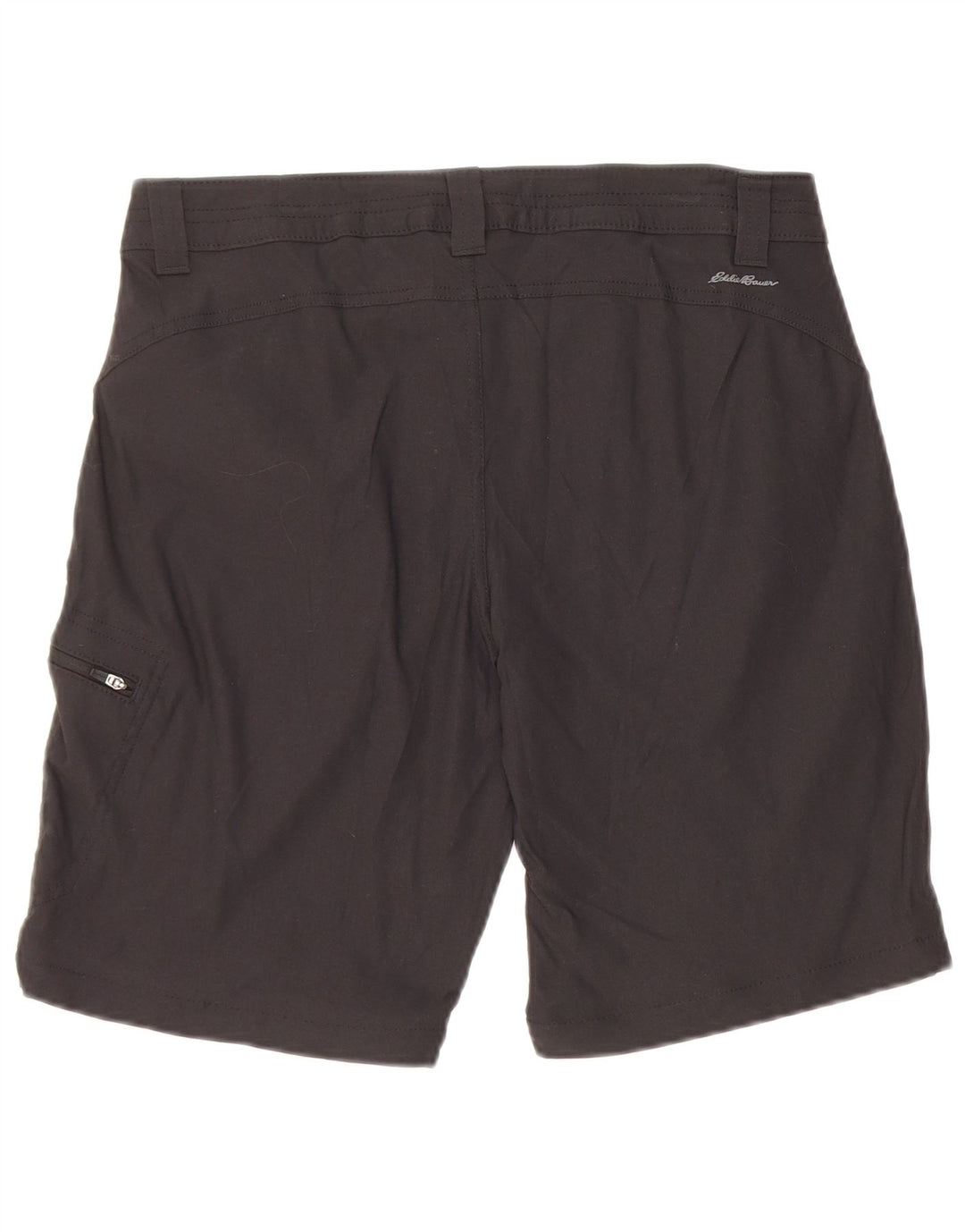 Shorts de caminhada feminino Eddie Bauer US 8 médio W30 preto nylon