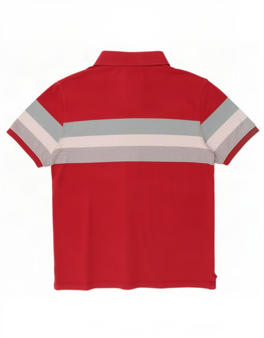 Camisa polo masculina Fat Face grande algodão listrado vermelho