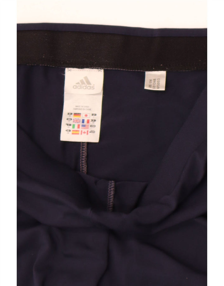 Adidas Womens Climalite Sport Shorts UK 12 Médio Azul Marinho Poliéster