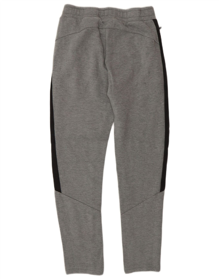 PUMA Mens Tracksuit Trousers Small  Grey Colourblock Cotton
