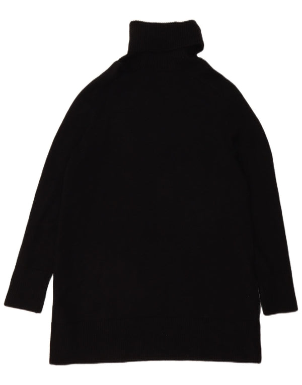 Zara suéter feminino oversized com gola redonda Reino Unido 10 pequeno preto viscose