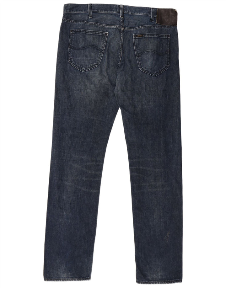 LEE Masculino Daren Straight Jeans W36 L34 Azul Algodão