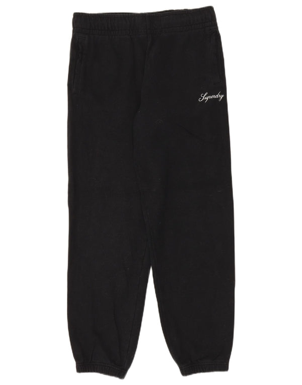 Calça de treino feminina Superdry Joggers UK 8 pequeno algodão preto