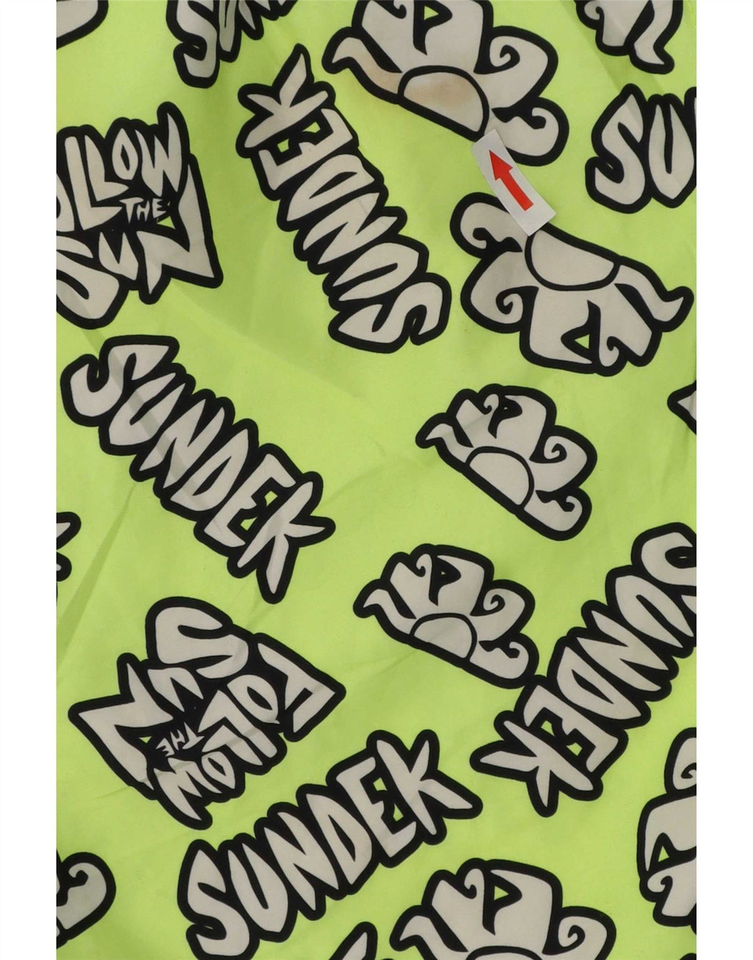 Sundek Mens Graphic Natação Shorts Poliéster Verde Médio