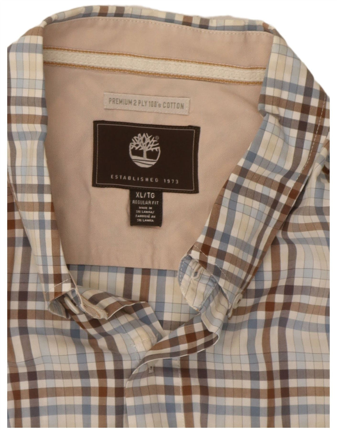 Camisa masculina Regular Fit da Timberland XL xadrez multicolorida