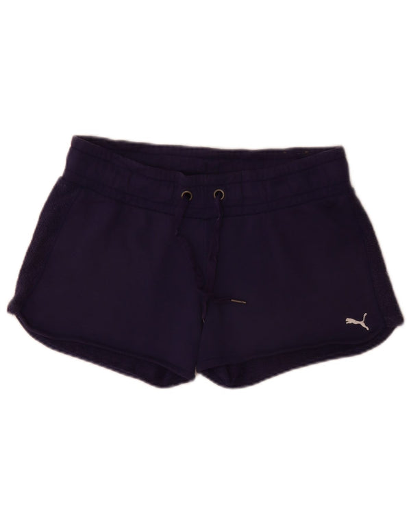 Puma Womens Relaxed Fit Sport Shorts UK 12 Médio Roxo Algodão Esportes