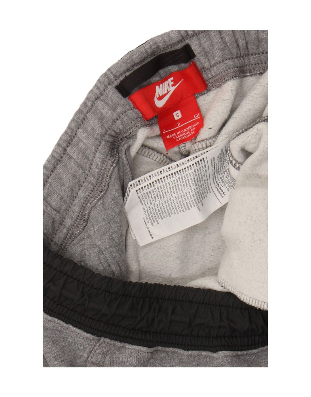 Calça de treino masculina NIKE Joggers pequeno cinza algodão