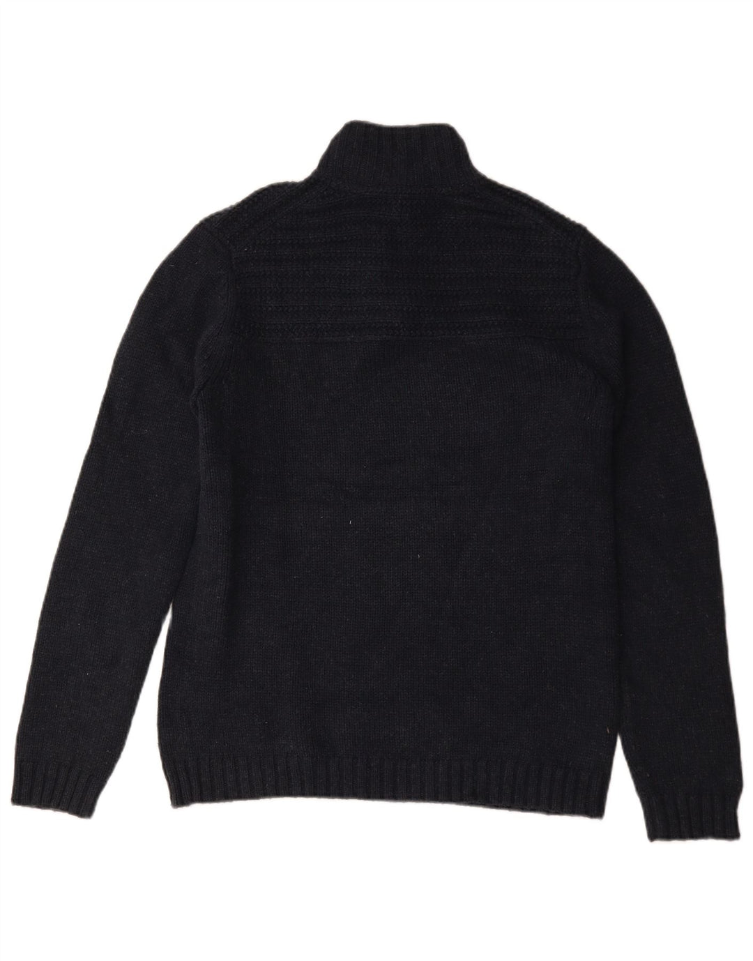 Suéter masculino Ted Baker com gola redonda, tamanho 3, algodão azul marinho médio