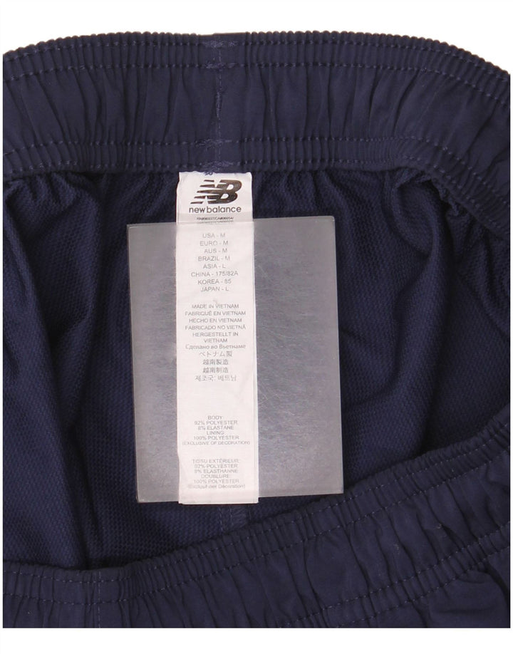 New Balance Mens Tracksuit Trousers Medium Navy Blue Polyester