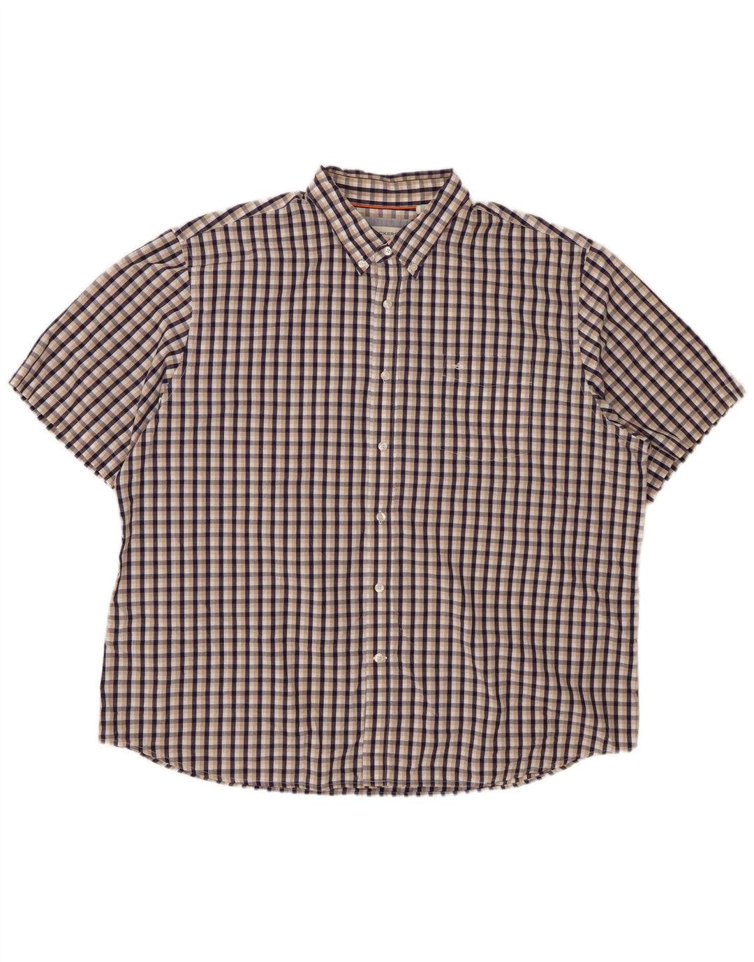 Camisa masculina de manga curta DOCKERS 2XL algodão xadrez multicolorido