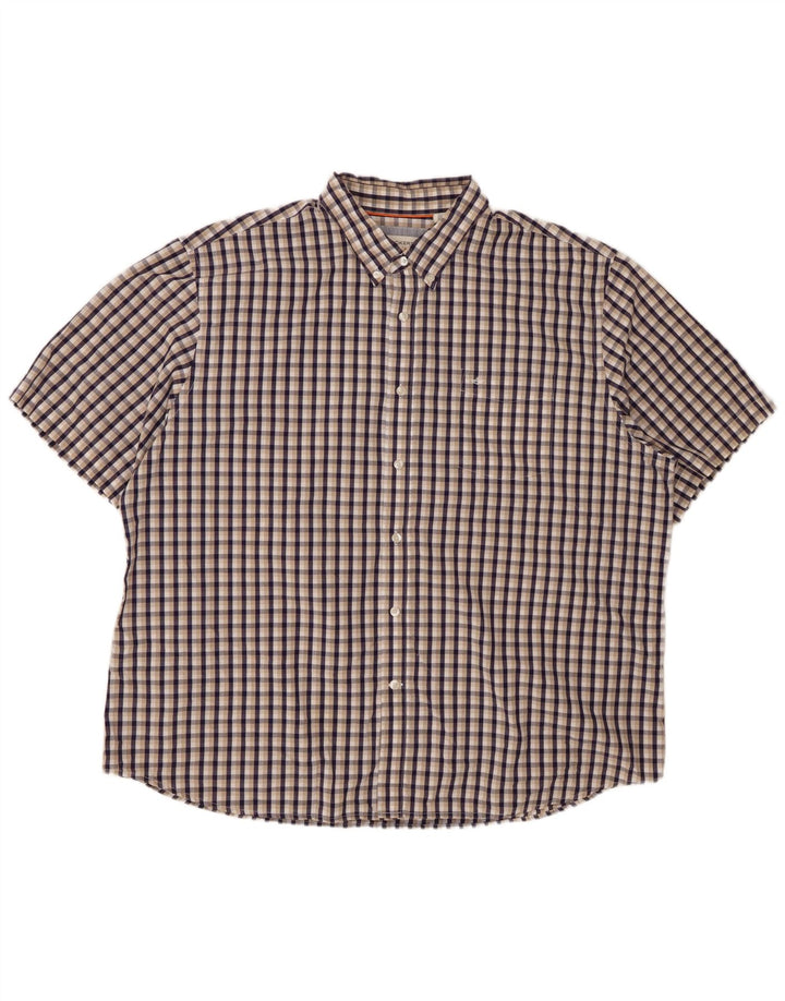 Camisa masculina de manga curta DOCKERS 2XL algodão xadrez multicolorido